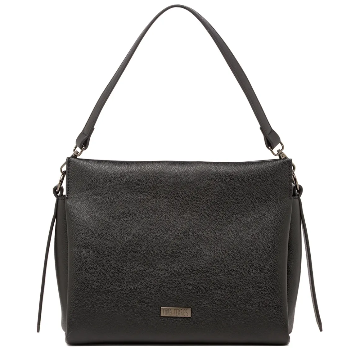 Borsa a Spalla da Donna Nera con Tracolla Regolabile Lora Ferres