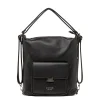 Borsa a Spalla da Donna Nera con Tasca Frontale Swish Jeans