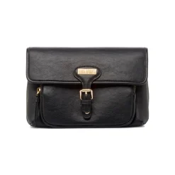 Borsa a Spalla da Donna Nera con Patta Lora Ferres