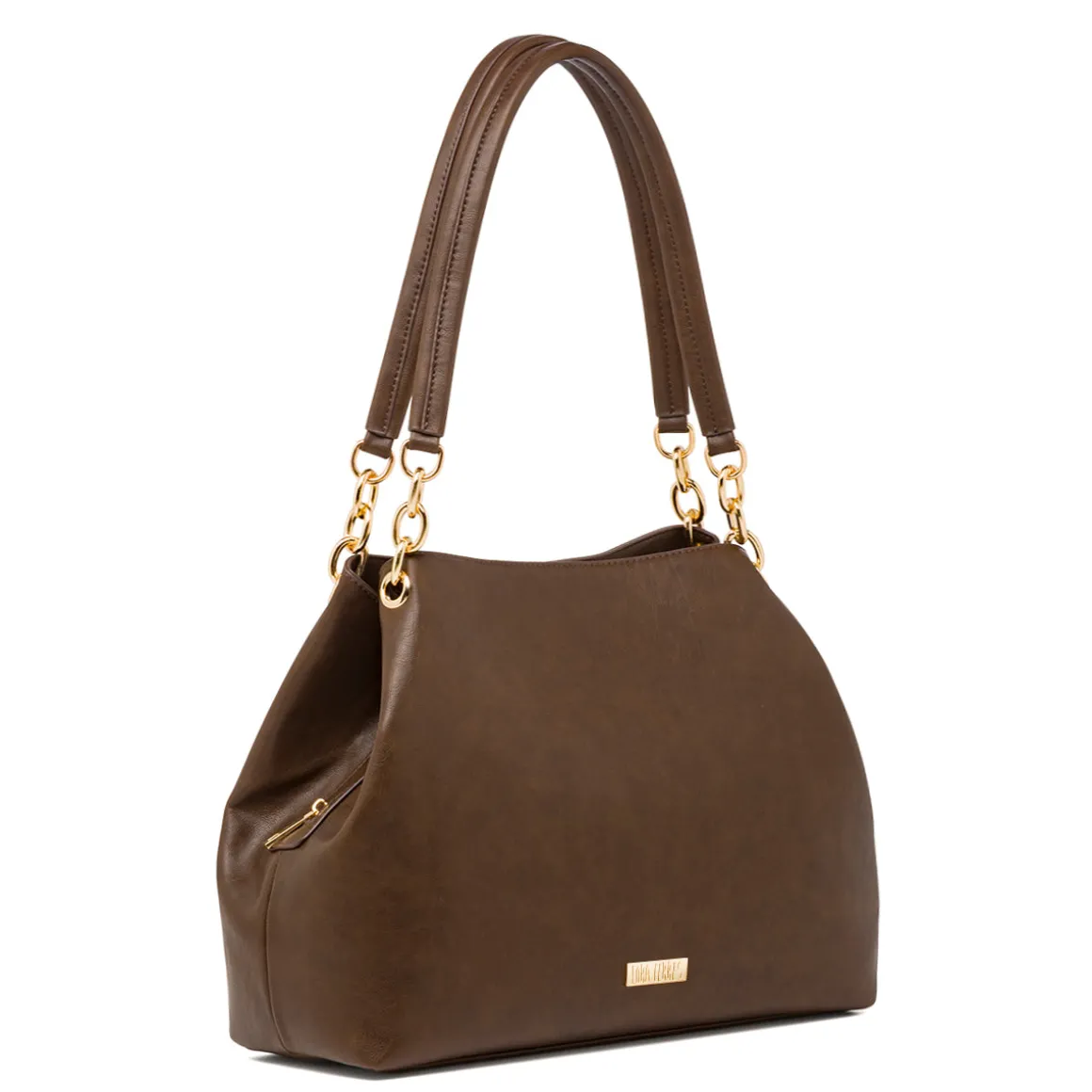 Borsa a spalla marrone da Donna con dettagli in metallo Lora Ferres