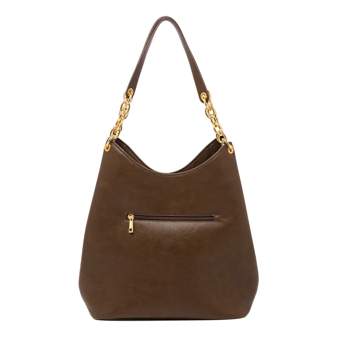 Borsa a spalla marrone da Donna con catena Lora Ferres