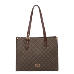 Borsa a spalla marrone da Donna con logo frontale Carrera