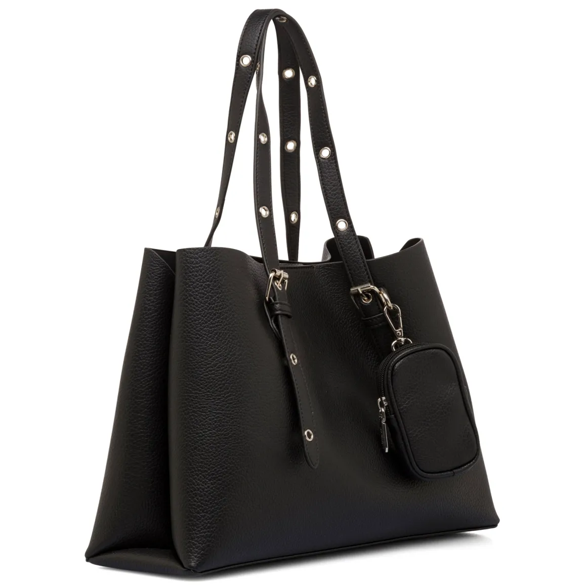 Borsa a spalla nera da Donna con dettagli metallici Lora Ferres