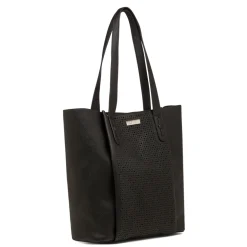 Borsa a spalla nera da Donna con dettagli traforati Lora Ferres