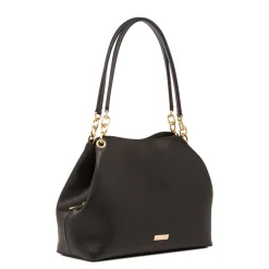 Borsa a spalla nera da Donna con dettagli catena Lora Ferres