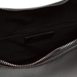 Borsa a spalla nera da Donna con zip e logo Lora Ferres