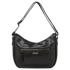 Borsa a Spalla nera da Donna Lora con tasca frontale Ferres