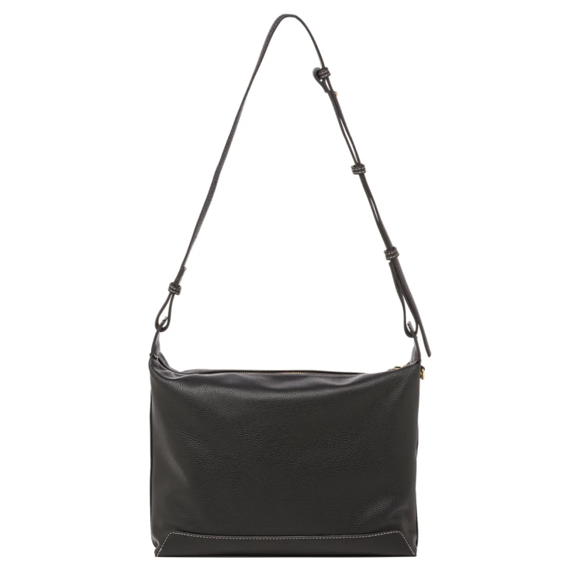 Borsa a spalla nera da Donna con cuciture a vista Lora Ferres