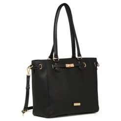 Borsa a spalla nera da Donna con dettglio in metllo Lora Ferres