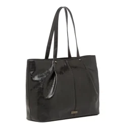 Borsa a spalla nera da Donna effetto stropicciato Lora Ferres