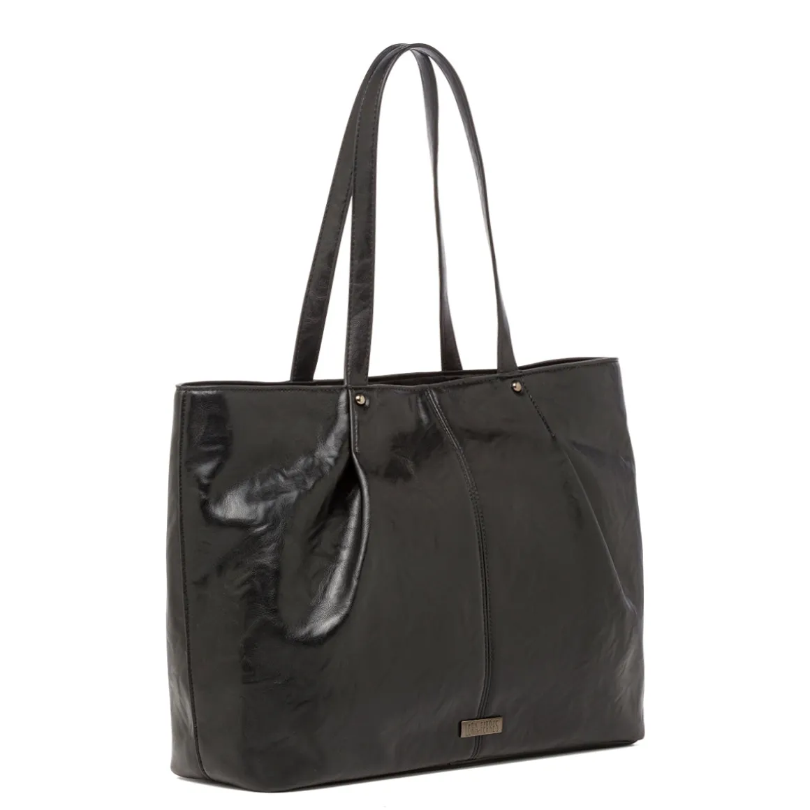Borsa a spalla nera da Donna effetto stropicciato Lora Ferres
