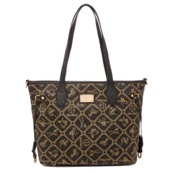 Borsa a spalla nera da Donna con stampa logo Giulia Pieralli