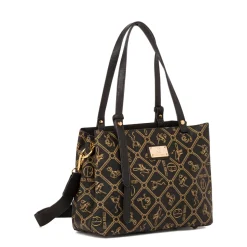 Borsa a spalla nera da Donna con stampa All Over Giulia Pieralli