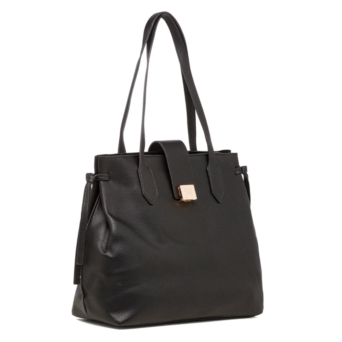 Borsa a spalla nera da Donna con logo Lora Ferres