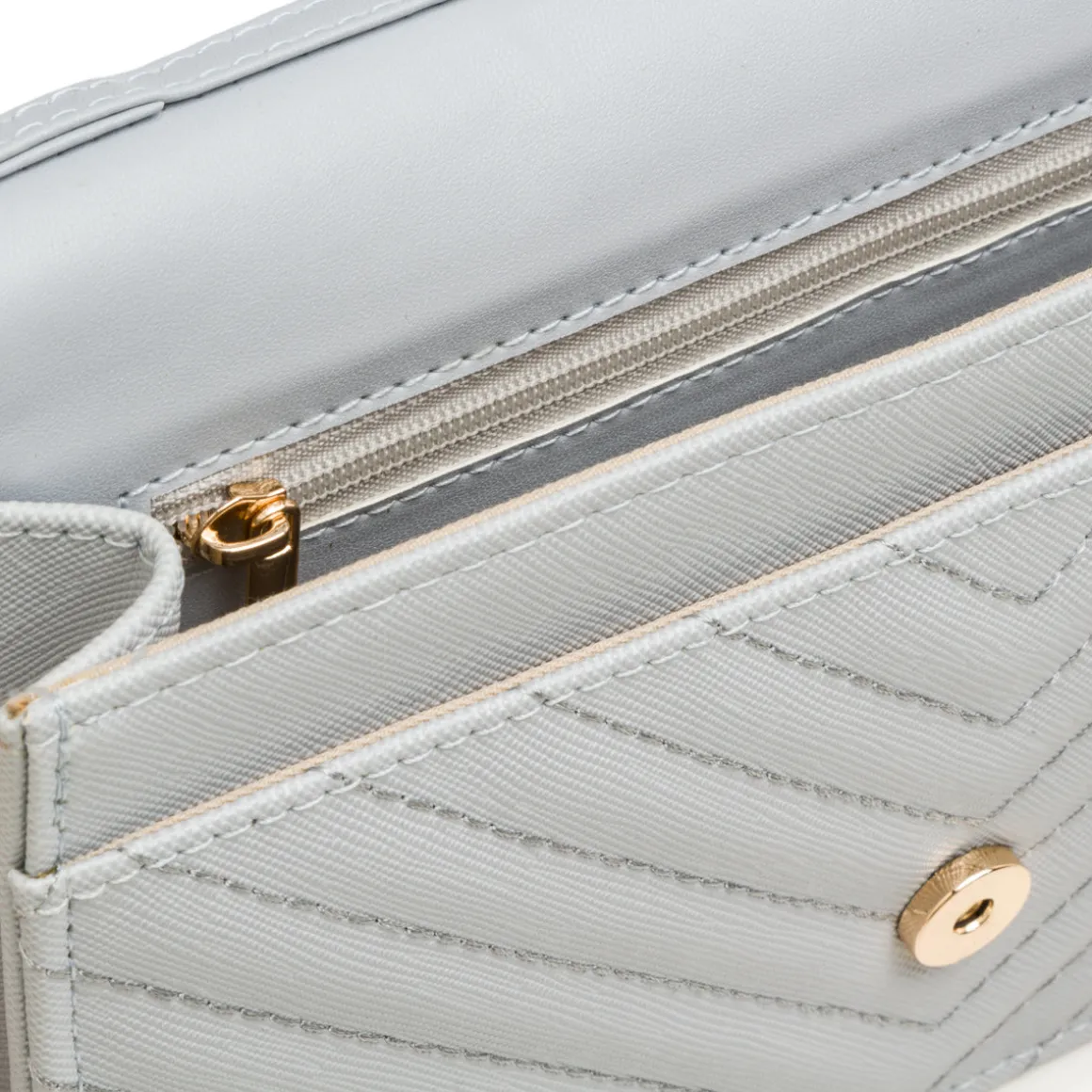 Borsa a tracolla azzurra da Donna con motivo a Chevron Lora Ferres