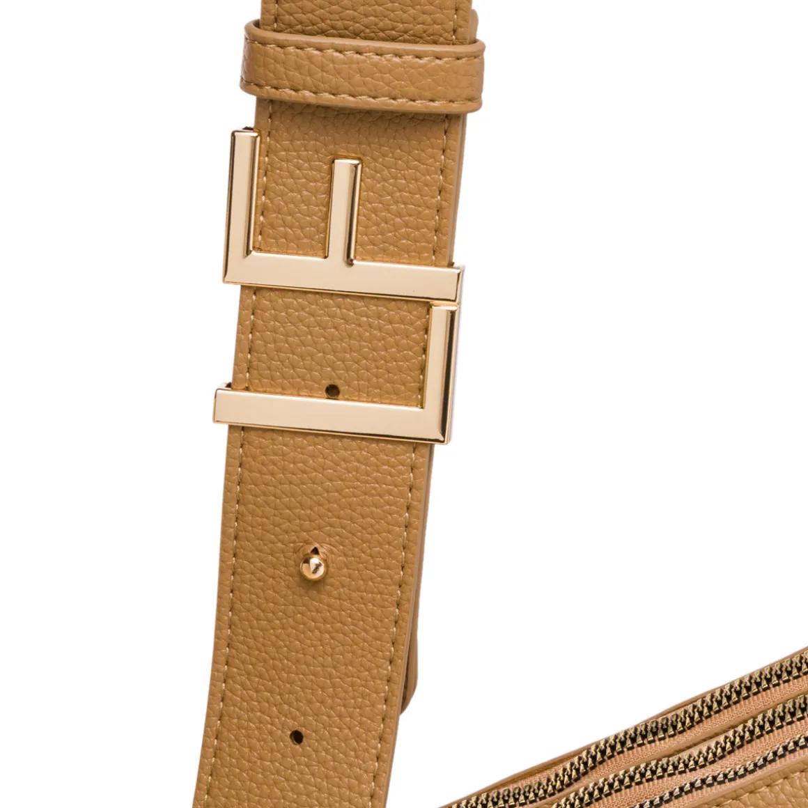 Borsa a tracolla Beige da Donna con logo in metallo Lora Ferres