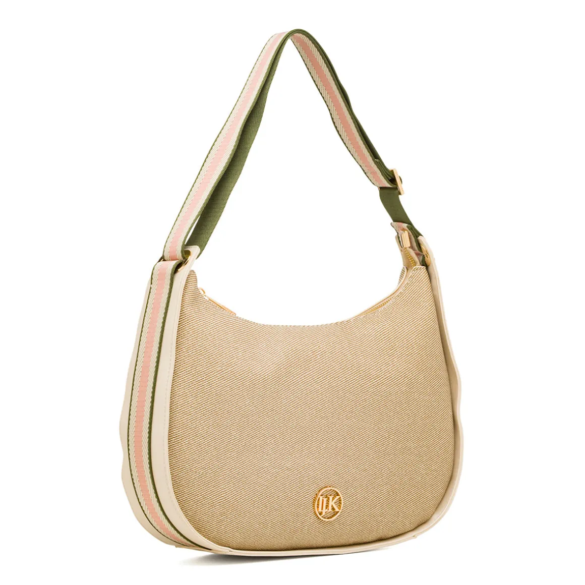 Borsa a tracolla Beige da Donna con logo in metallo Lumberjack