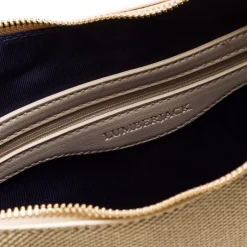 Borsa a tracolla Beige da Donna con logo in metallo Lumberjack