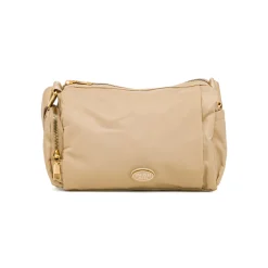 Borsa a tracolla beige da Donna in tessuto lucido con logo Swish Jeans