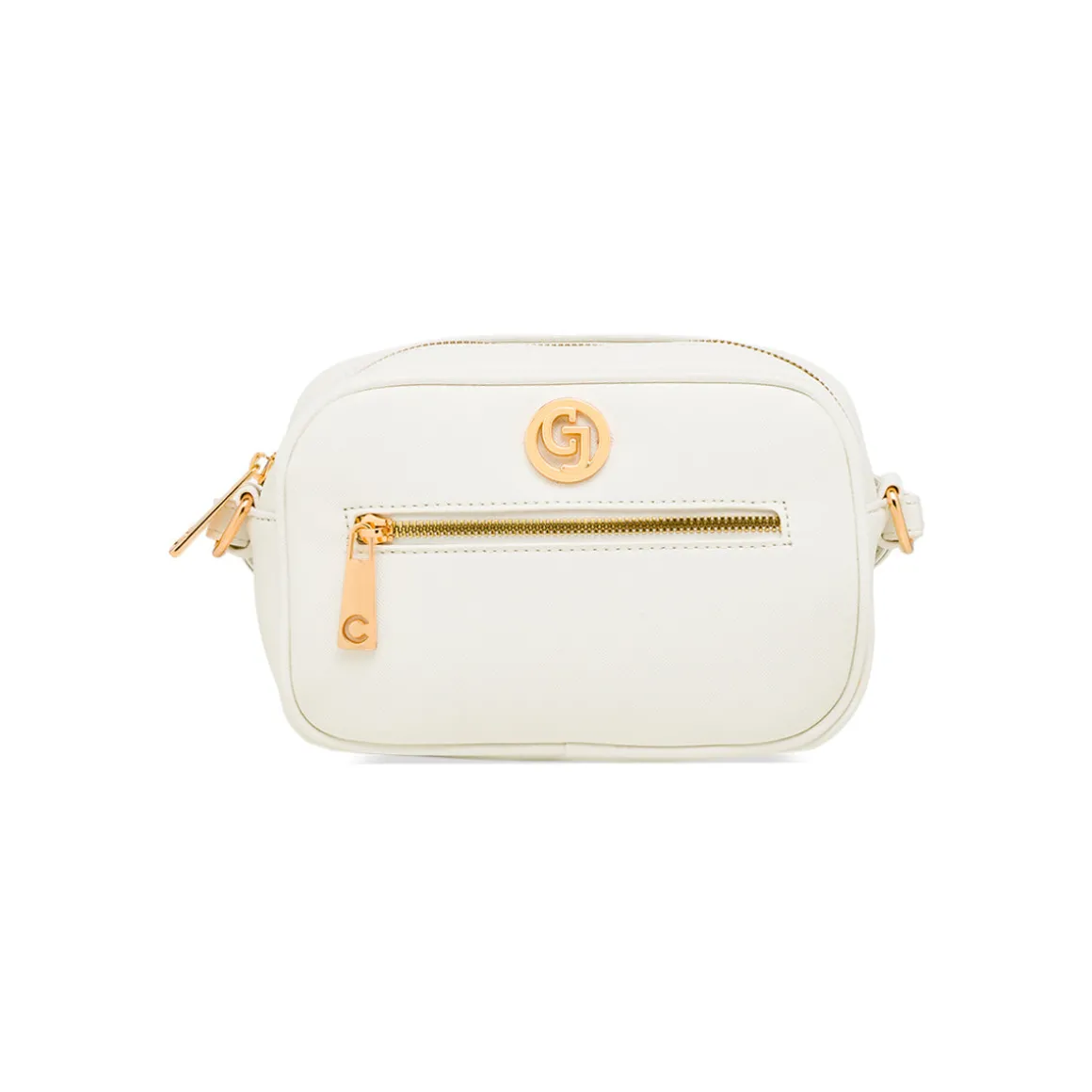 Borsa a Tracolla Bianca da Donna con logo dorato Carrera Jeans