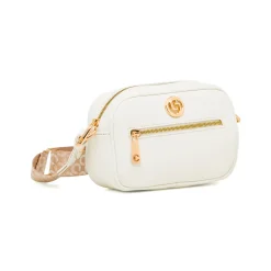 Borsa a Tracolla Bianca da Donna con logo dorato Carrera Jeans
