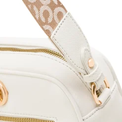 Borsa a Tracolla Bianca da Donna con logo dorato Carrera Jeans