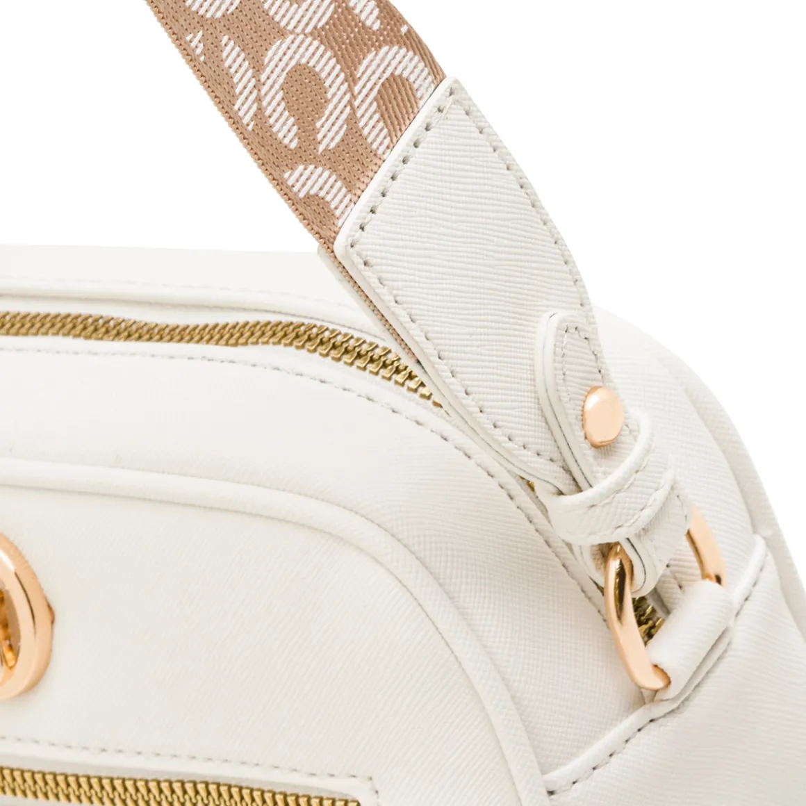 Borsa a Tracolla Bianca da Donna con logo dorato Carrera Jeans