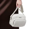 Borsa a tracolla bianca da Donna con dettagli traforati Lora Ferres