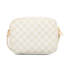 Borsa a tracolla Bianco Off White con logo stampato e zip dorata Carrera Jeans