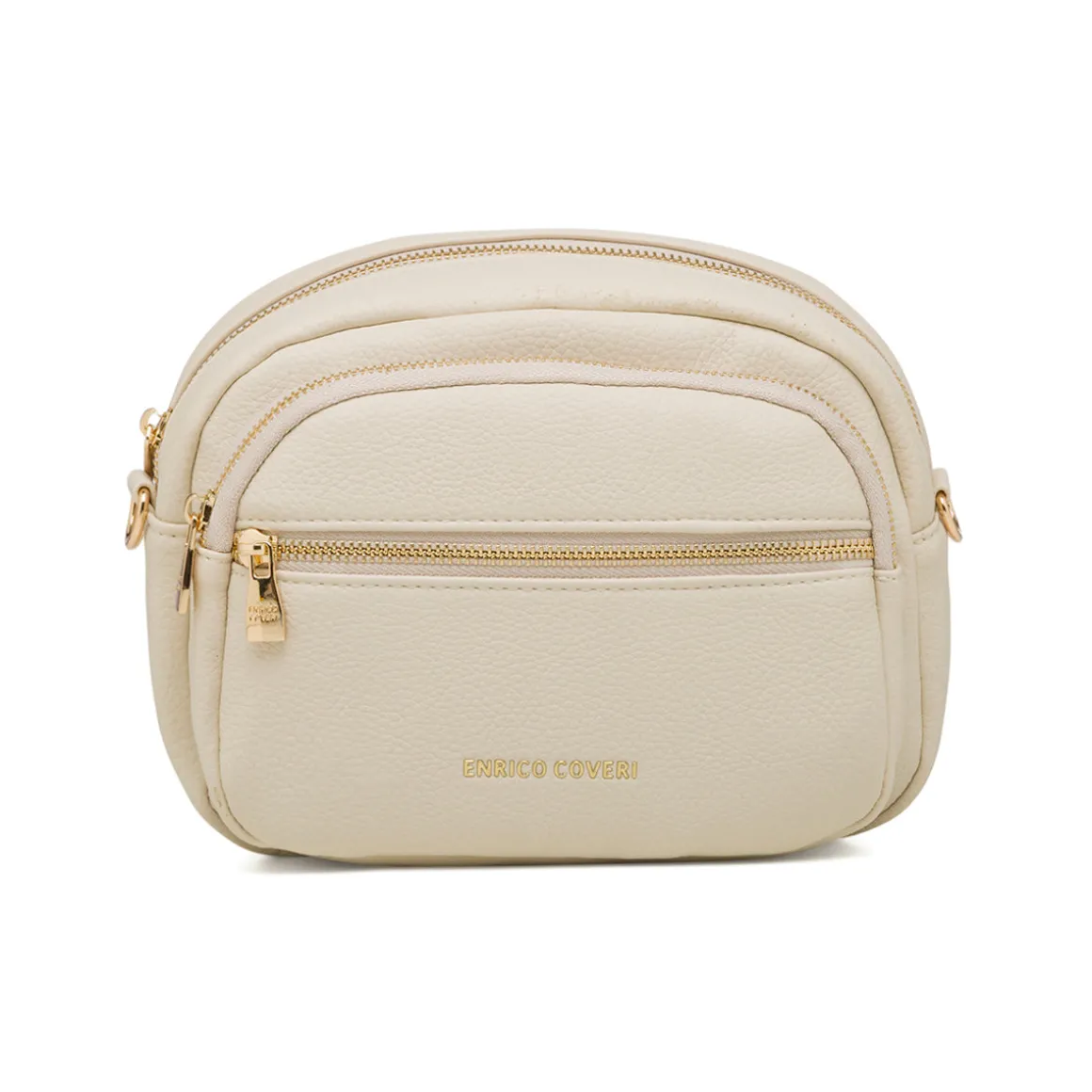 Borsa a tracolla bianco off-white da Donna con dettagli dorati Enrico Coveri