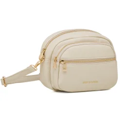 Borsa a tracolla bianco off-white da Donna con dettagli dorati Enrico Coveri