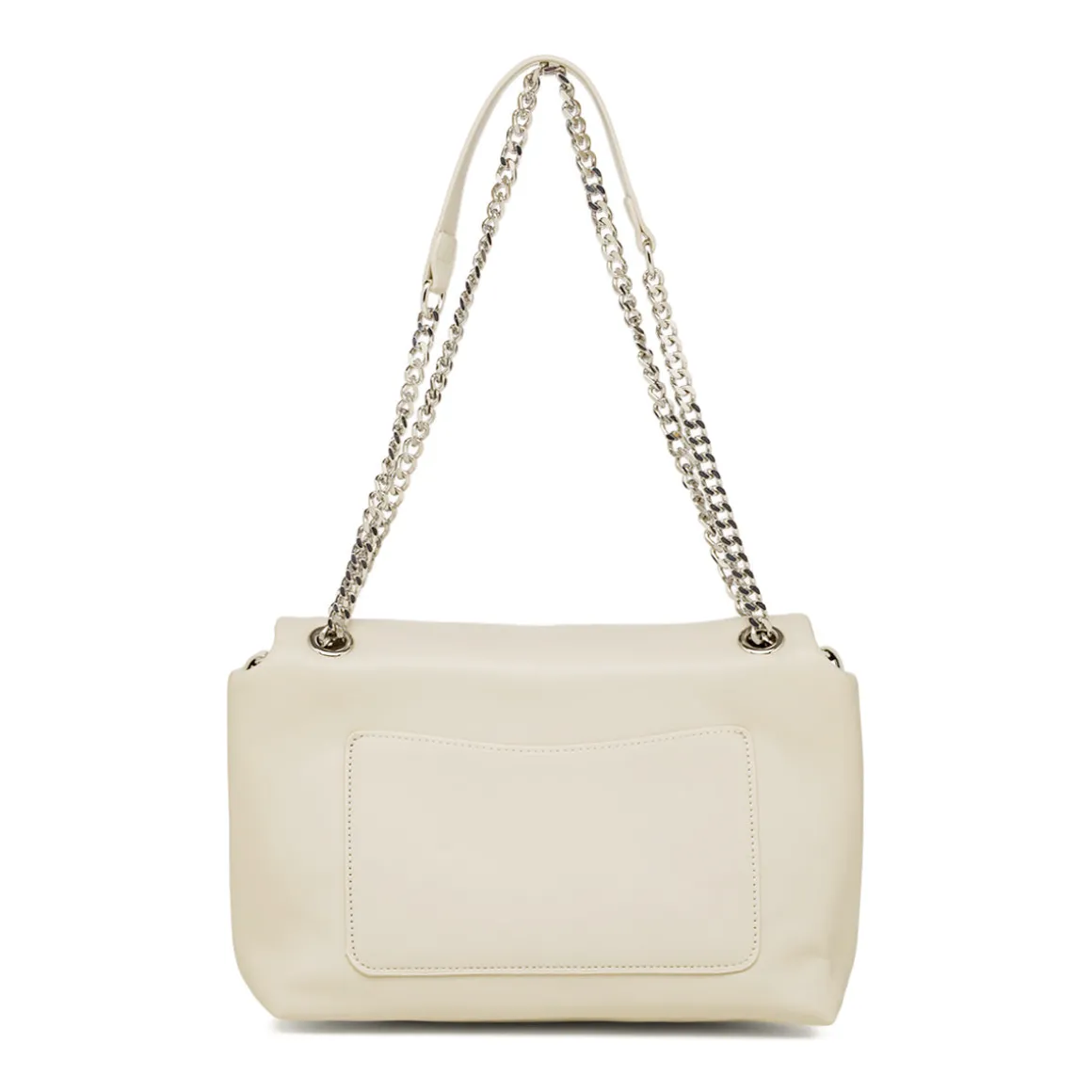 Borsa a tracolla bianco off-white da Donna con catena e logo in metallo Lora Ferres