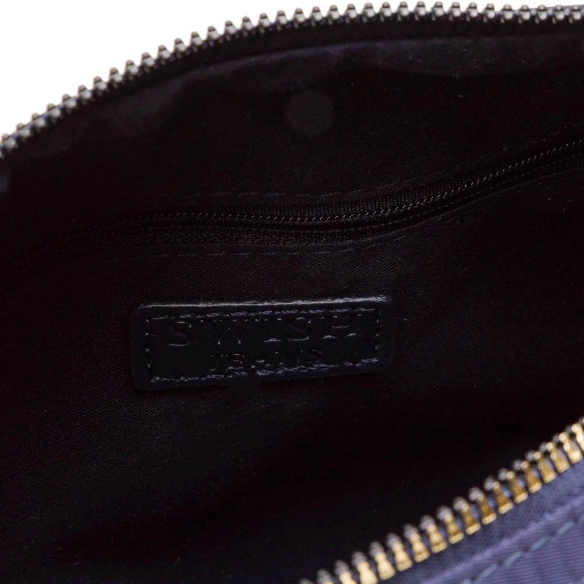 Borsa a tracolla blu da Donna in tessuto lucido con logo Swish Jeans
