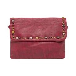 Borsa a tracolla da donna Bordeaux con borchie metalliche Swish Jeans
