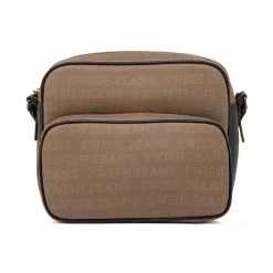 Borsa a Tracolla da Donna Marrone con Doppia Tasca Swish Jeans