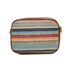 Borsa a tracolla da donna multicolore e marrone con dettagli rafia Swish Jeans