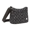 Borsa a tracolla da donna nera con stampa all-over Giulia Pieralli