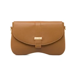 Borsa a Tracolla da Donna Marrone con Dettagli Dorati Lora Ferres
