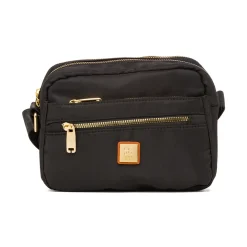 Borsa a Tracolla da Donna Nera con Dettagli Oro Swish Jeans