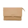 Borsa a tracolla donna beige con dettagli cuciture a vista Lora Ferres