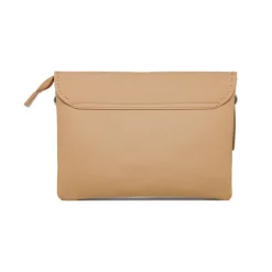 Borsa a tracolla donna beige con dettagli cuciture a vista Lora Ferres