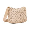 Borsa a tracolla Giulia Pieralli da donna taupe con stampa all-over