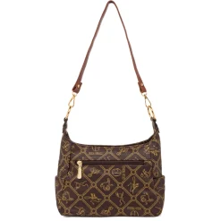 Borsa a tracolla marrone da Donna con logo Giulia Pieralli