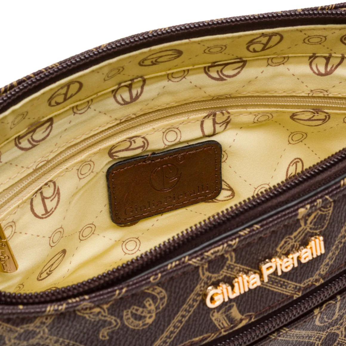 Borsa a tracolla marrone da Donna con logo Giulia Pieralli