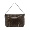 Borsa a tracolla marrone da Donna con dettagli zip Lora Ferres