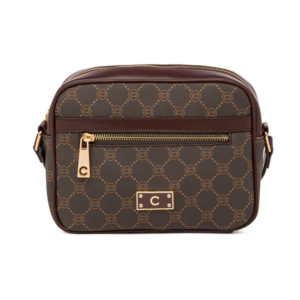 Borsa a tracolla marrone da Donna con logo Carrera