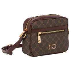 Borsa a tracolla marrone da Donna con logo Carrera