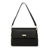 Borsa a tracolla nera da Donna con logo in metallo Lora Ferres