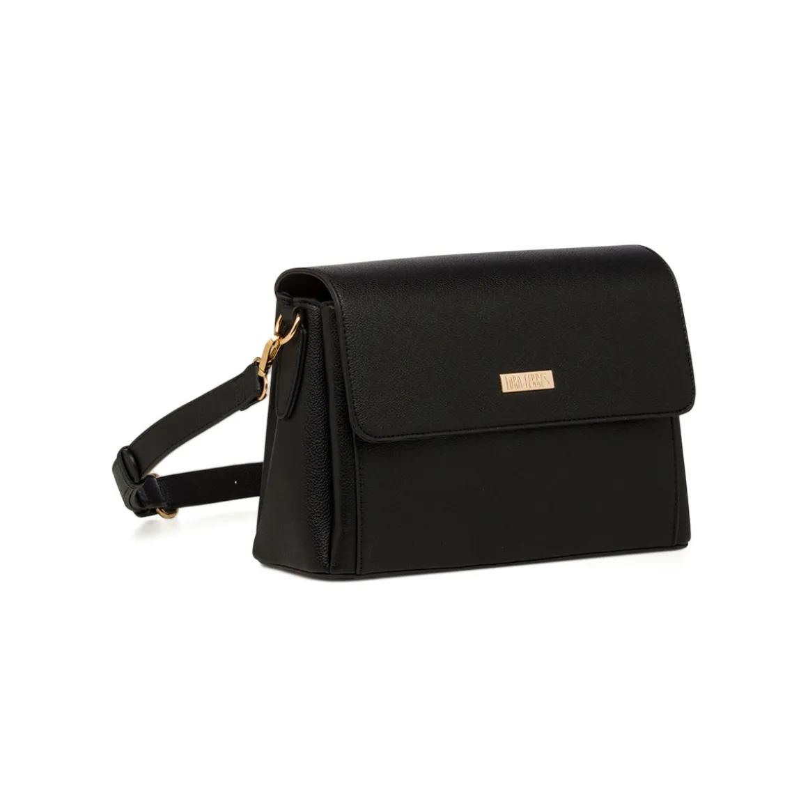 Borsa a tracolla nera da Donna con logo in metallo Lora Ferres