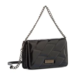 Borsa a tracolla nera da Donna effetto vernice Lora Ferres